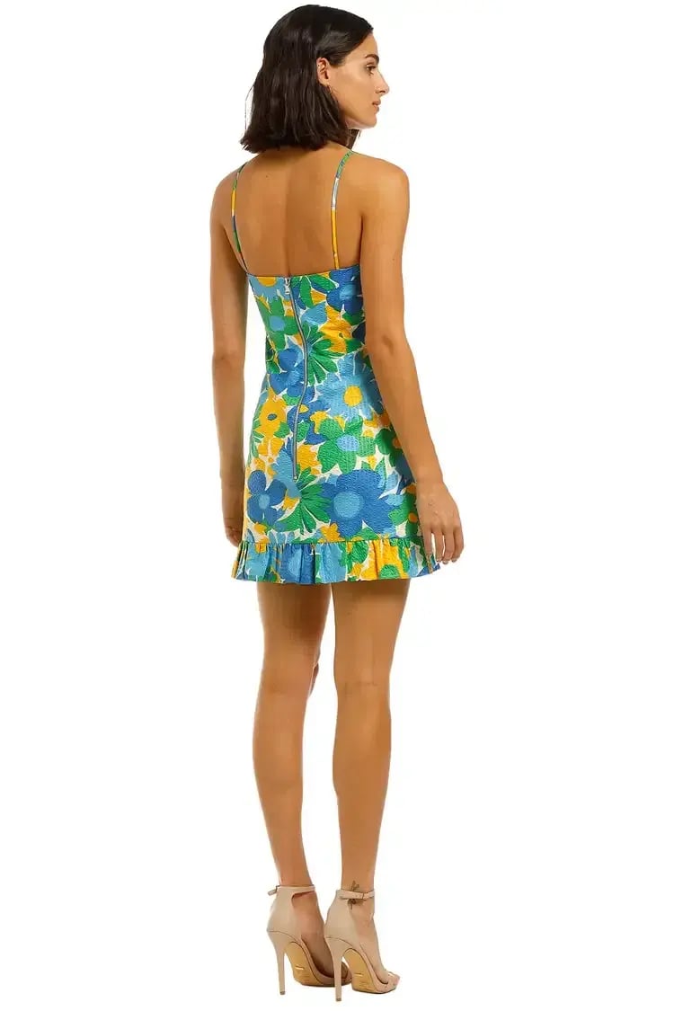 By Johnny Sunday Frill Mini Dress Floral Size 8 photo 3