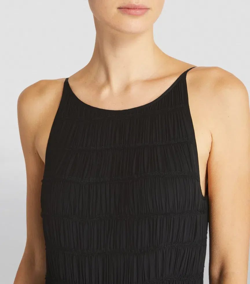Aje Rosewood Chiffon Tiered Gown Black Size 10 photo 3
