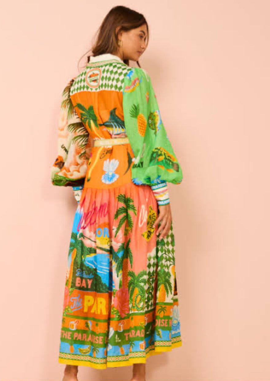 Alemais Paradiso Shirtdress In Multi photo 3