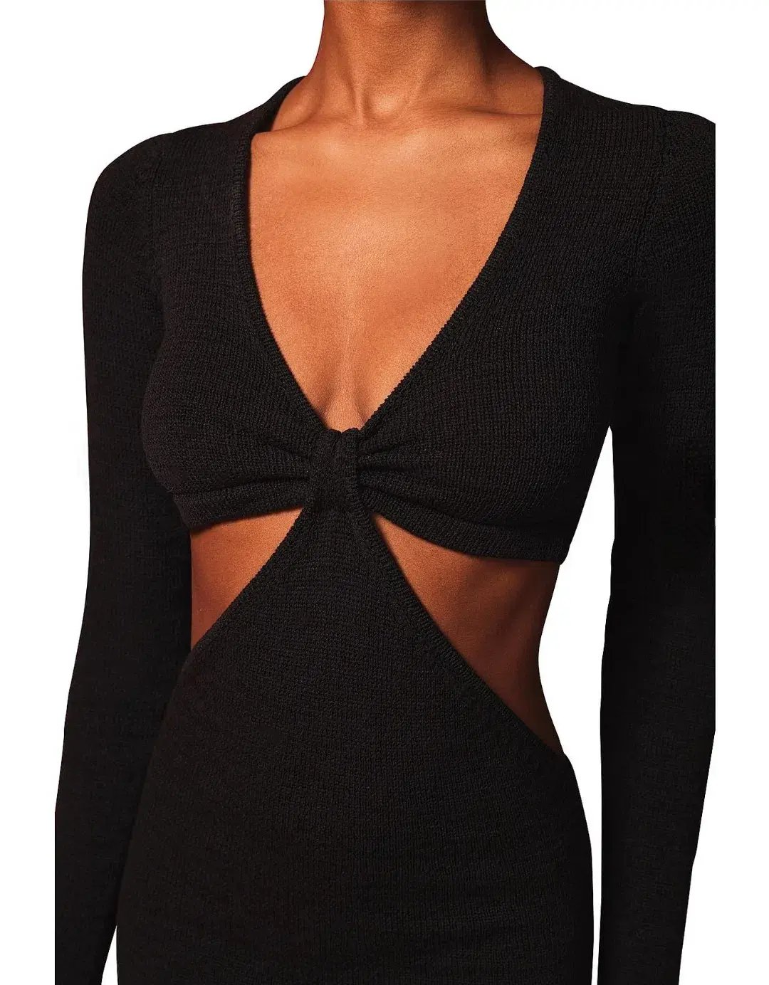 Cult Gaia Jana Cut Out Knit Dress Black Size L /AU 12 photo 4