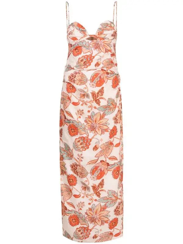 Sir the Label Noemi Balconette Midi Dress Desert Wildflower Size 8 photo 2