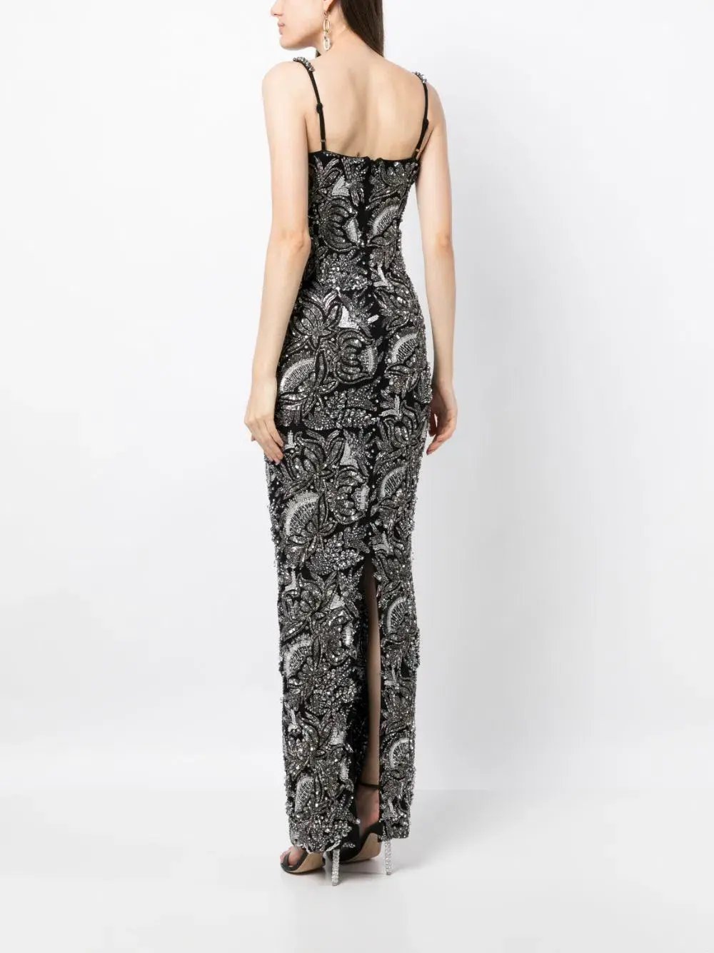 Rachel Gilbert Piper Embellished Gown Black/Silver Size AU 8 photo 3