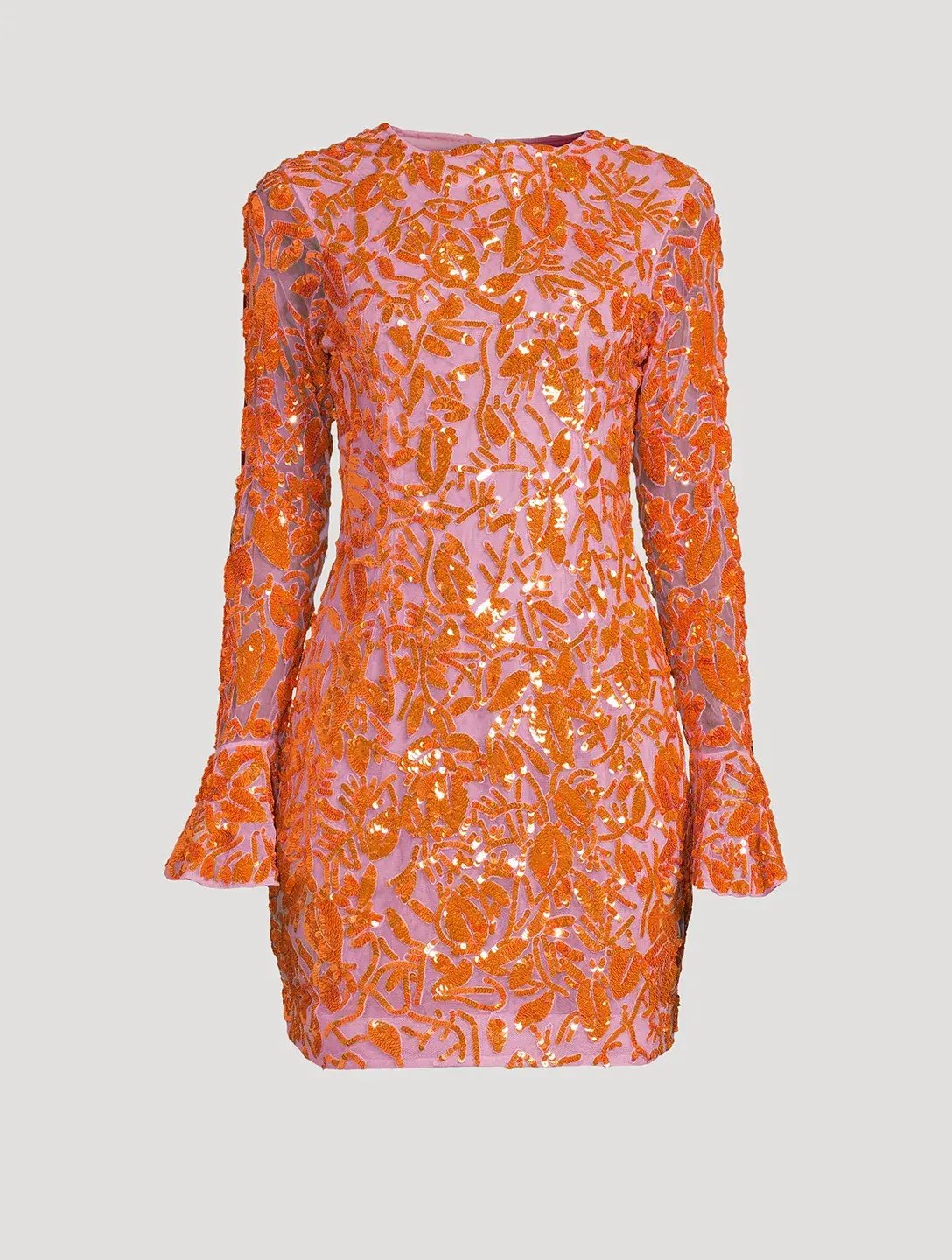 Rachel Gilbert Lupita Mini Orange/Pink Size 14 photo 4