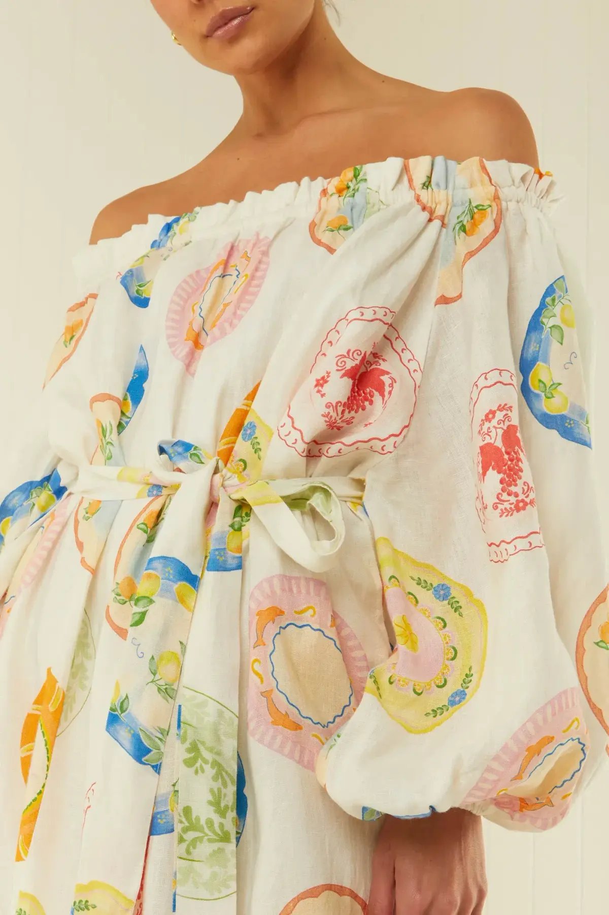 Palm Noose Sicily Dress Multi Print One Size photo 5