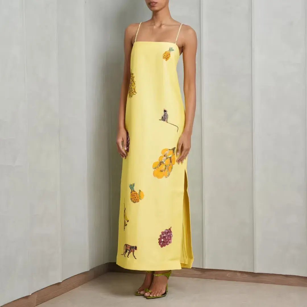 ALEMAIS Diamond Dancer Midi Dress Yellow 10 photo 8