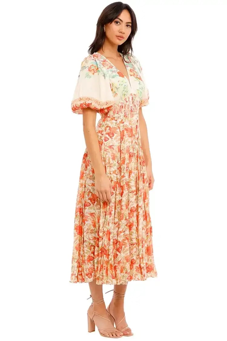 Hemant & Nandita Nova Midi Dress in Floral Size 8 photo 2