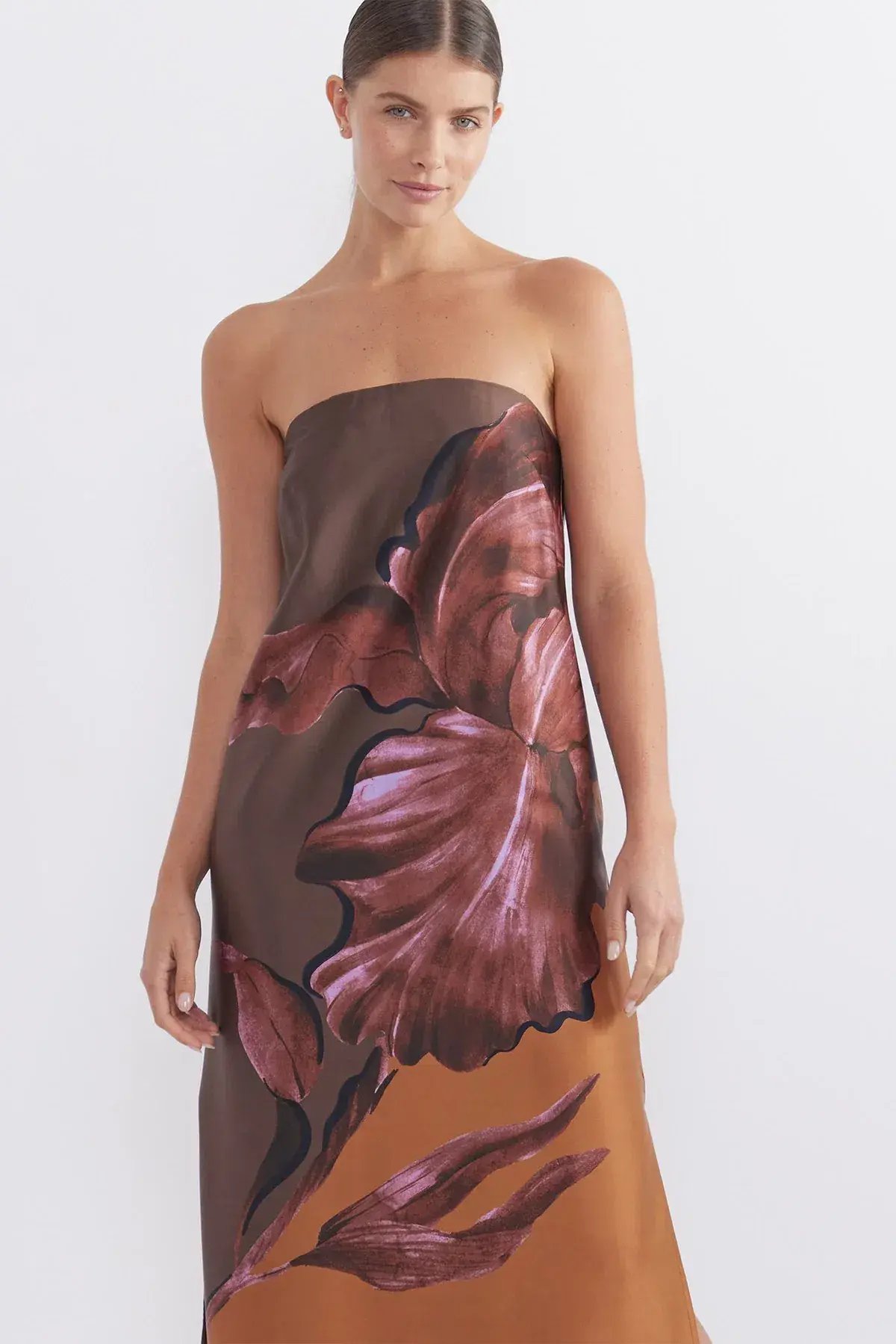 Pasduchas Moon Flower Column Midi in Fudge Size 12 photo 2
