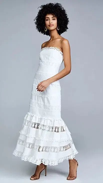 Zimmermann Wayfarer Strapless Midi Dress Ivory Size 0 / AU 8 photo 3