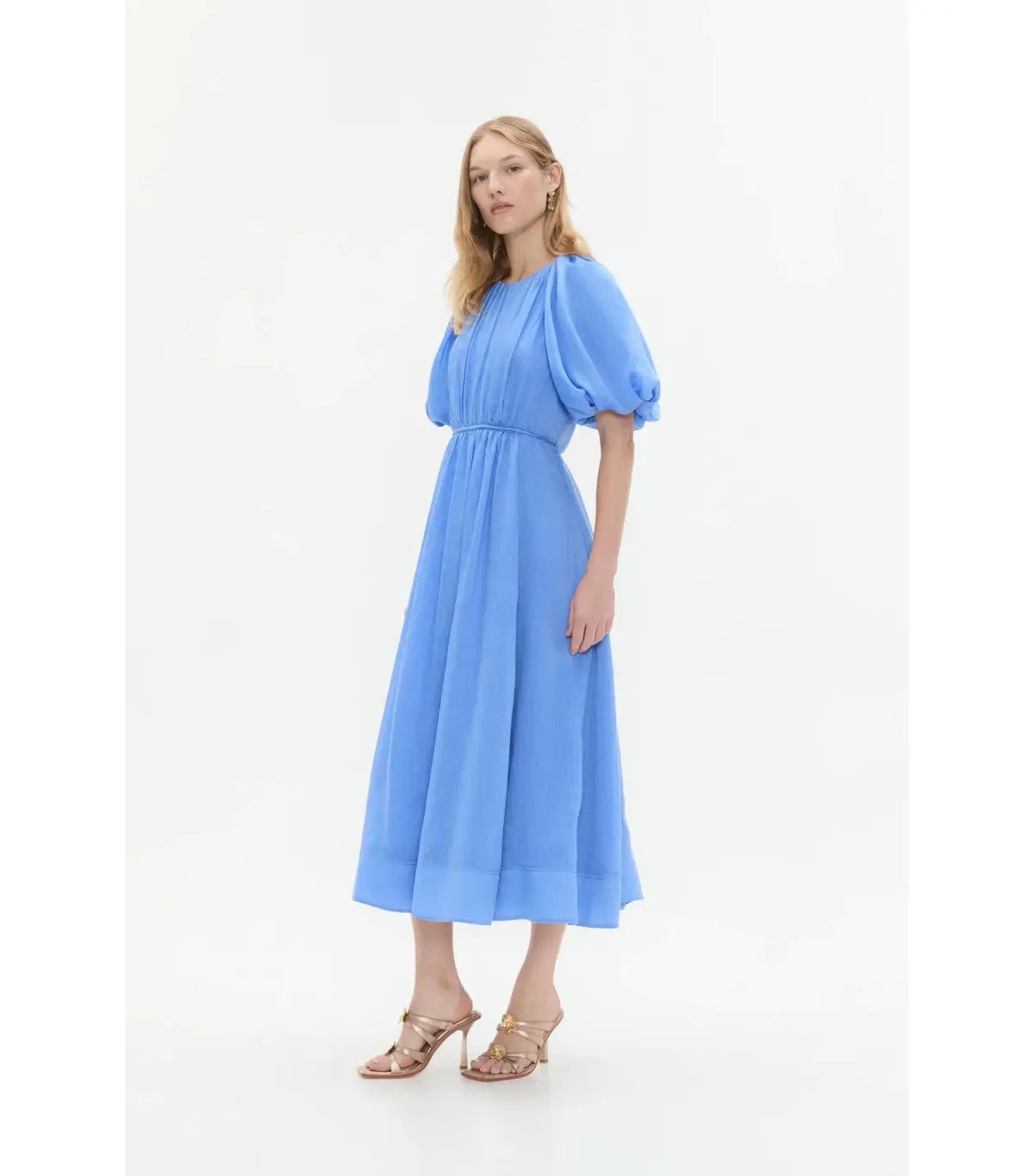 Aje Alma Midi Dress in Mist Blue Size AU 12 photo 5