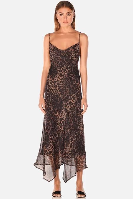Misha Johanna Midi Dress Print Size 10 photo 2