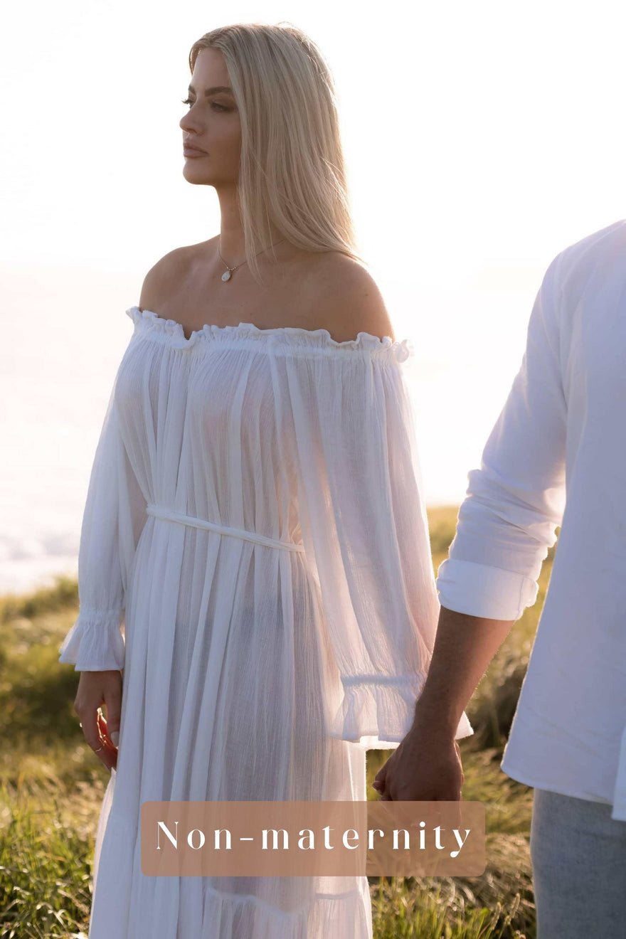 Hazel & Folk Emmaline Maxi Gown - White photo 4