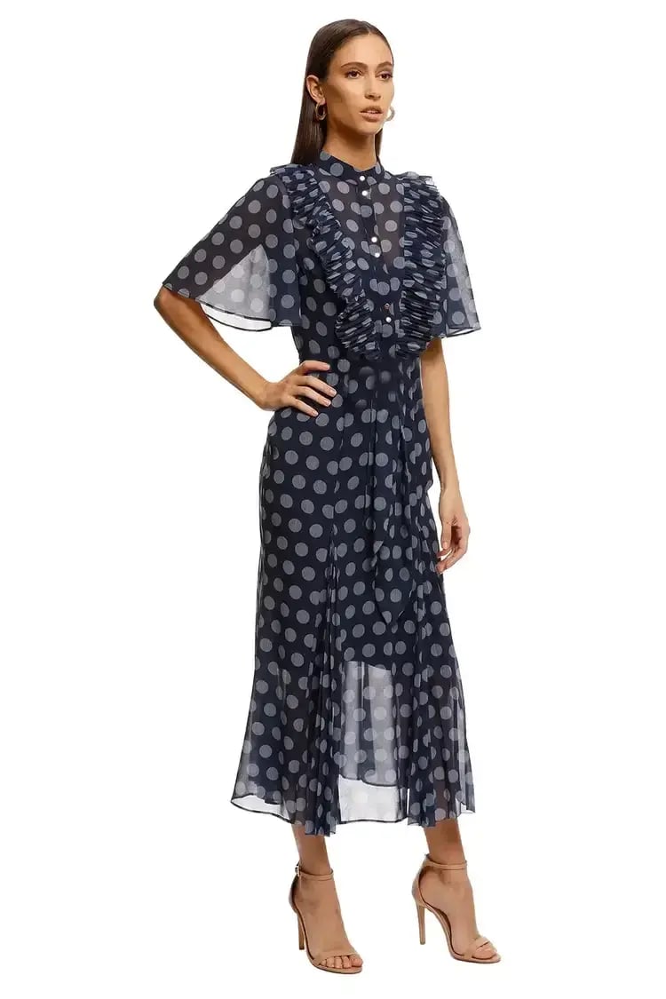 Keepsake the Label Passion Midi Dress in Midnight Polka Dot Size 14 photo 2