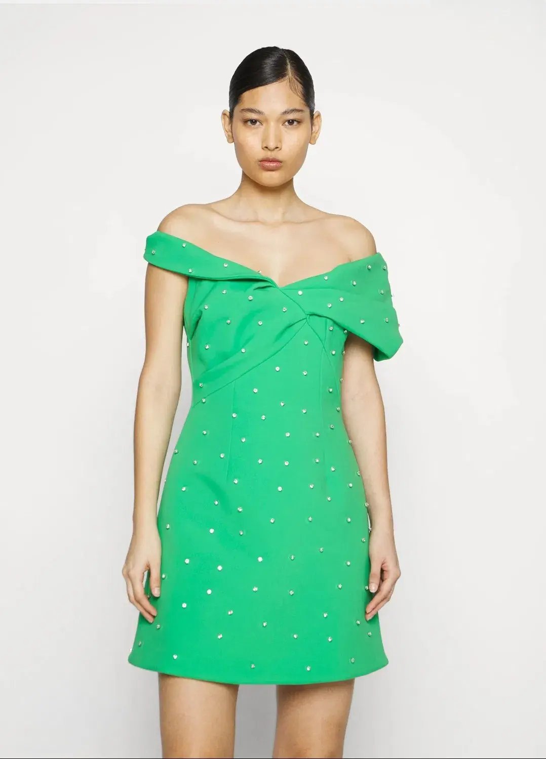 Rachel Gilbert Matteo Beaded Mini Dress Green Size 4/AU14 photo 3