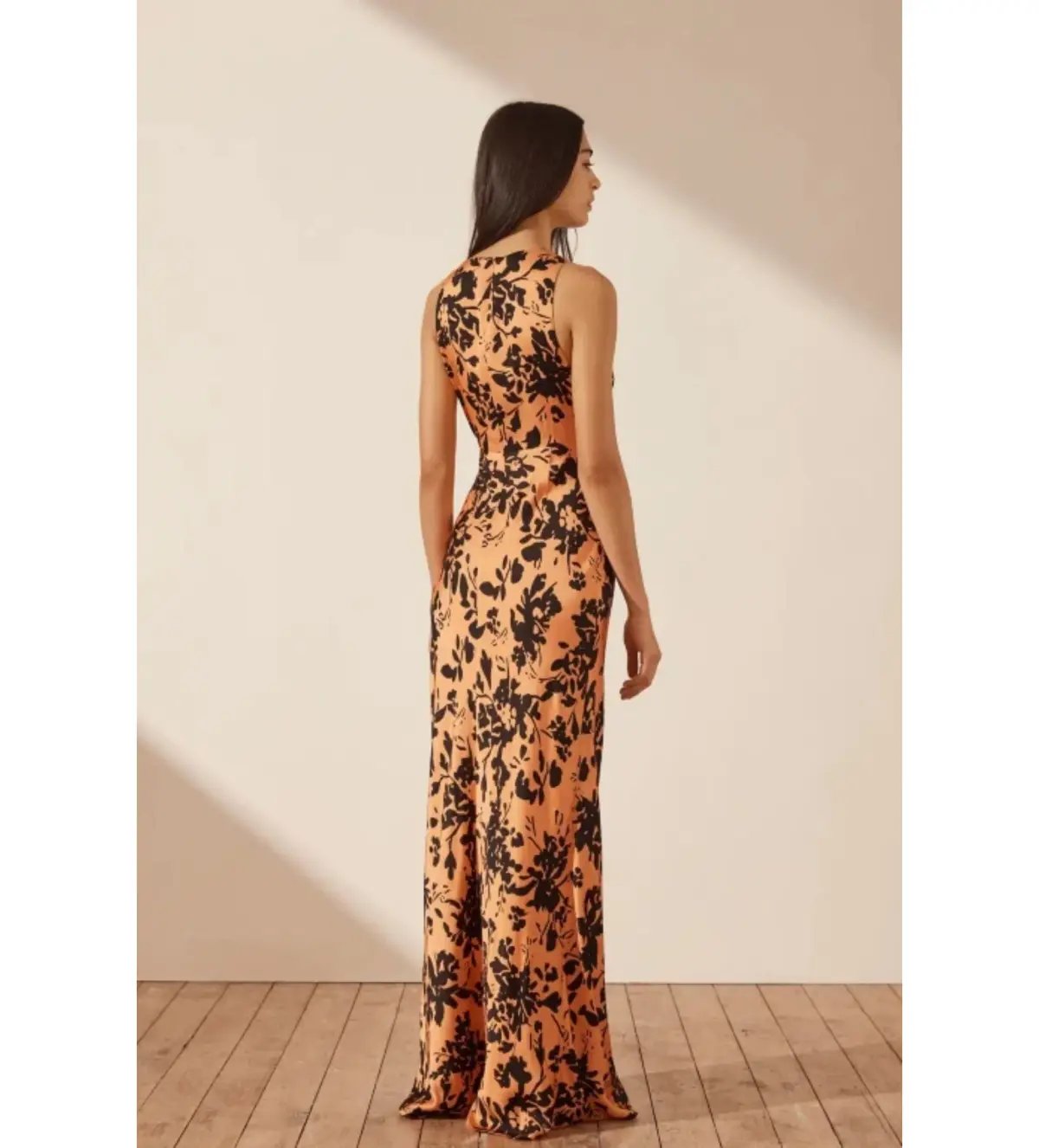 Shona Joy Solare Cut Out Front Maxi Dress in orange Size AU 8 photo 2