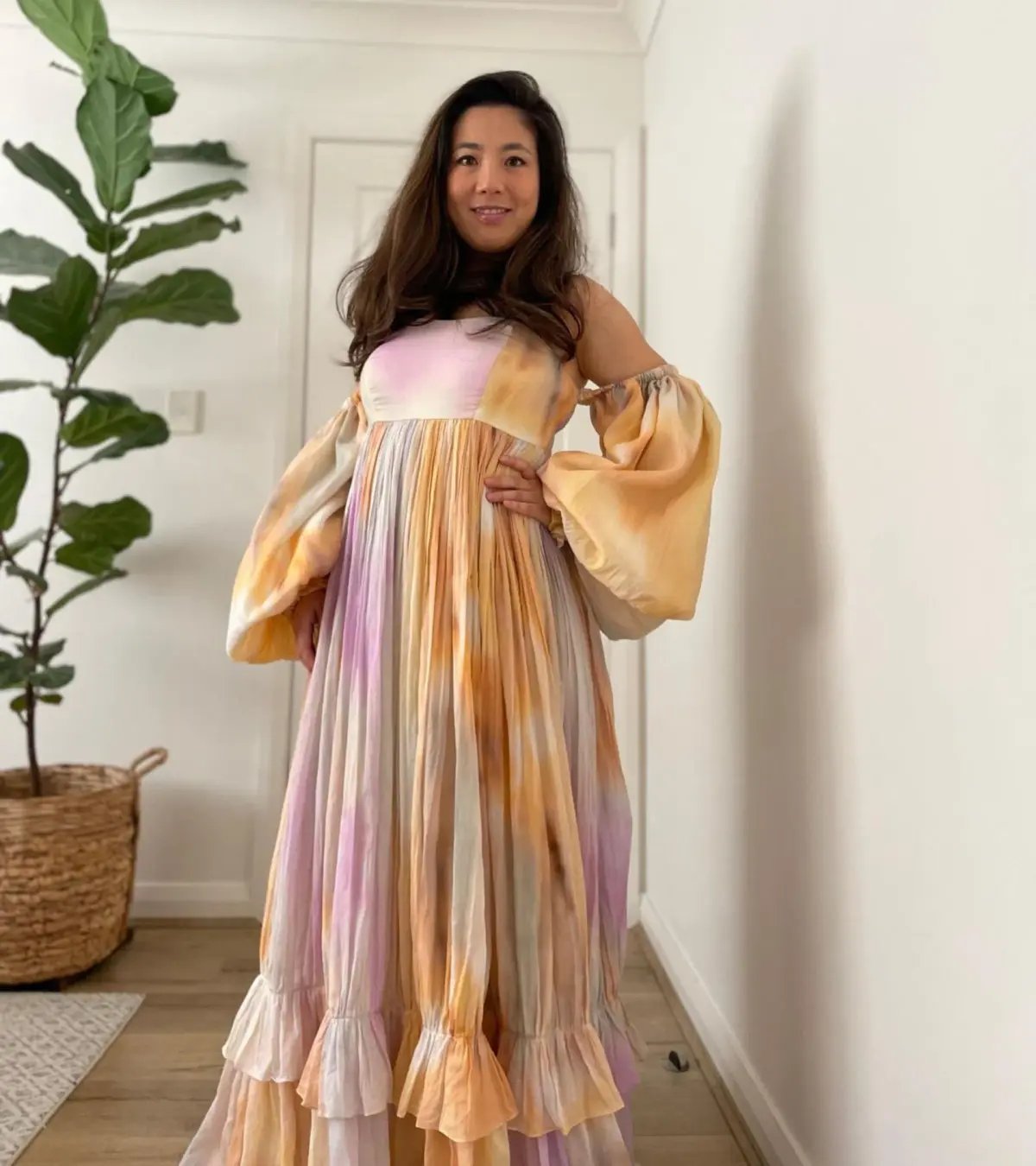 Rooh Collective Poppy Rainbow Maxi Dress Multi Size AU 12 photo 6