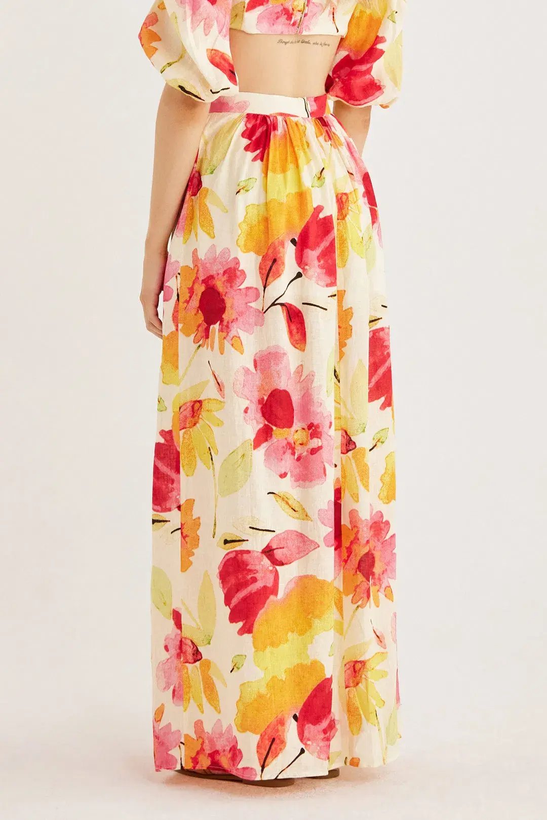Rumer the Label Floral Linen Skirt Sunshine Floral Size Small / AU 8 photo 3