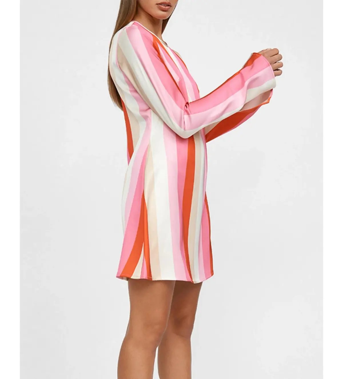 By Johnny Multi Stripe Shift Mini Dress in Multi Size 8 photo 2