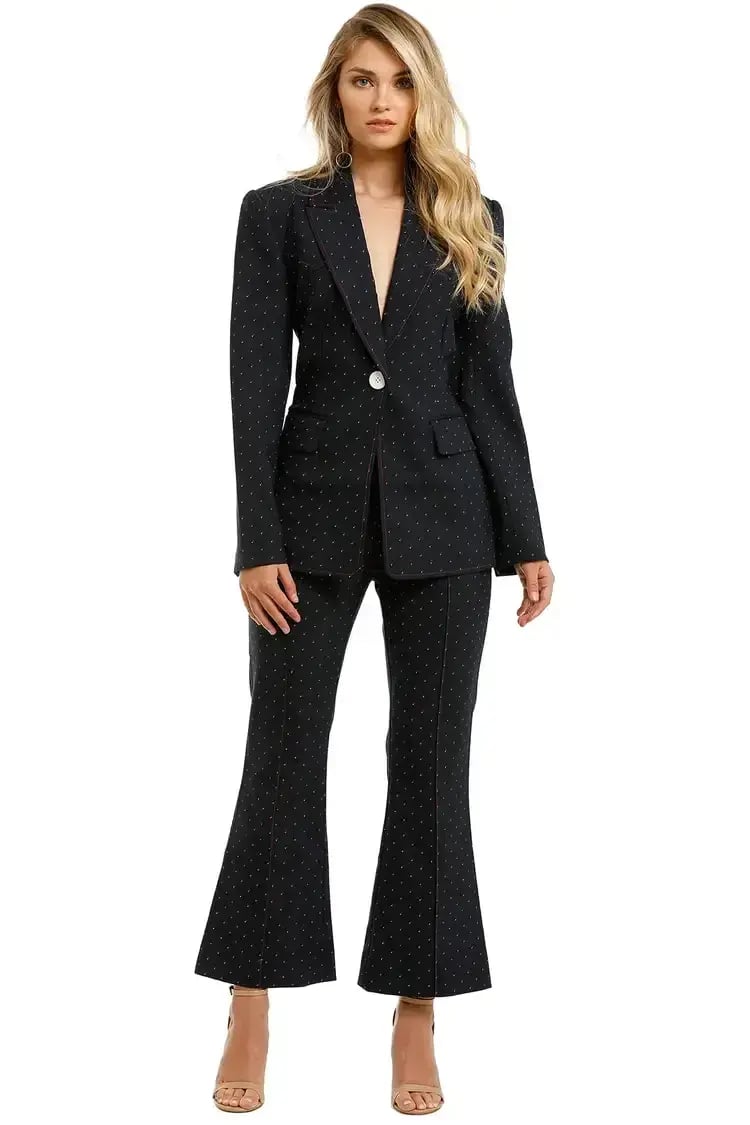 Lover Jagger Tailored Jacket and Pant Set in Navy Size 10 photo 4