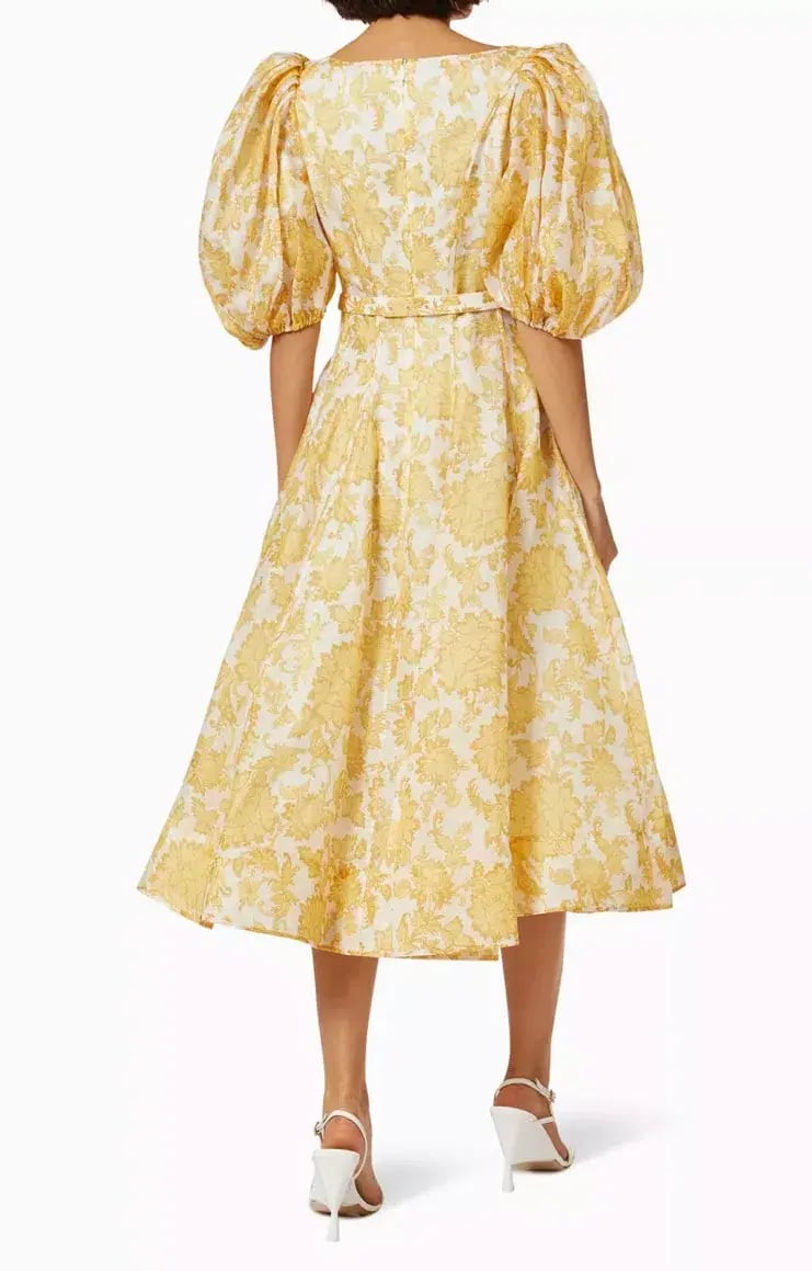 Zimmermann Postcard Puff Sleeve Midi Dress Size 1 /Au 10 photo 2