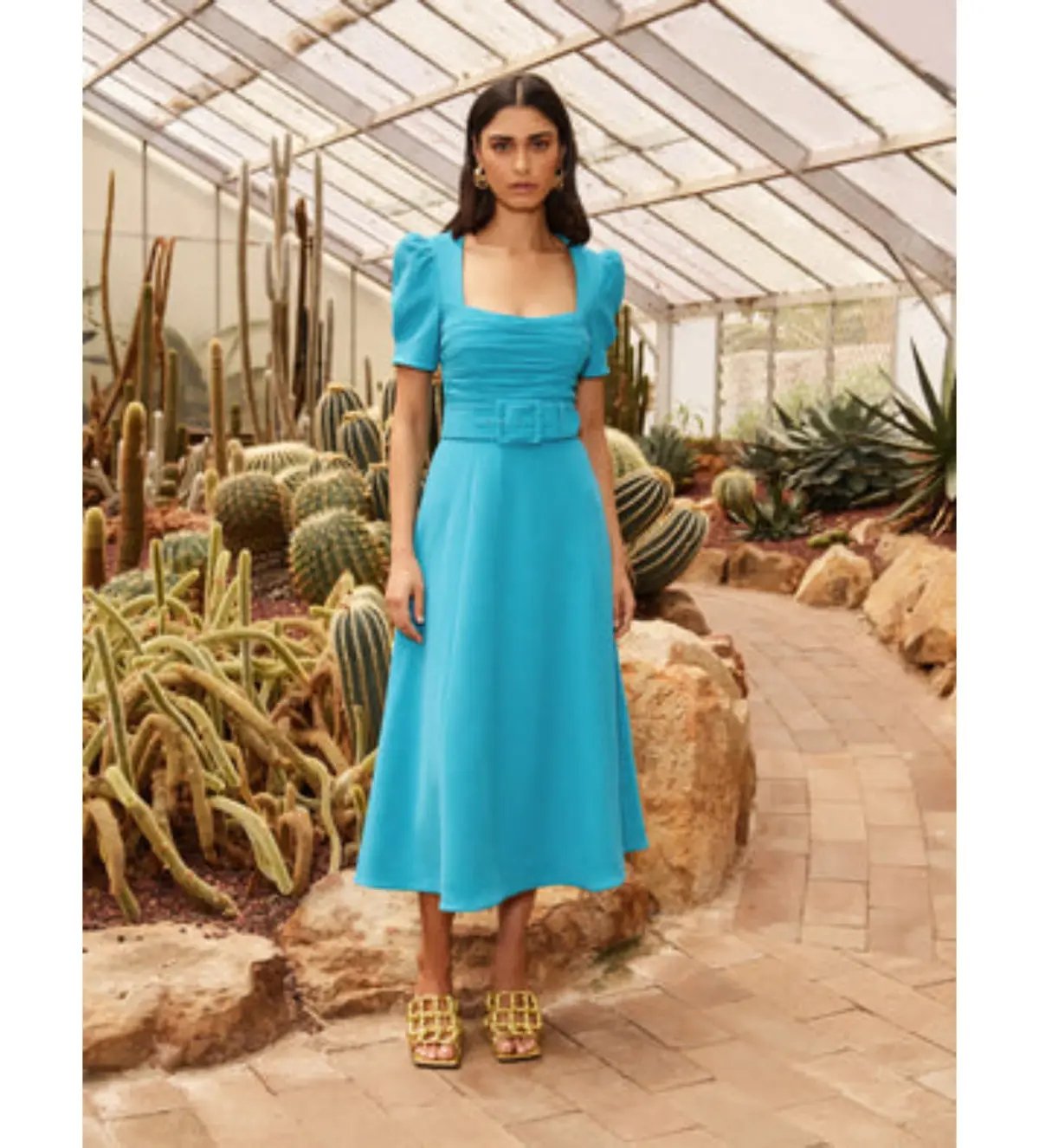 Rebecca Vallance Ella Short Sleeve Midi Dress Blue Size 10 photo 3