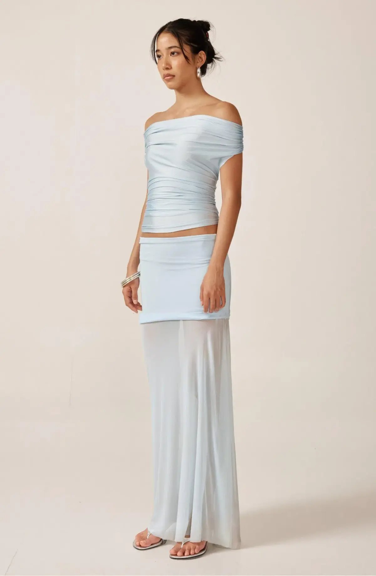 Ance Gria Grace Top and Skirt Set in Ice Blue Size XS / AU 6/8 photo 2