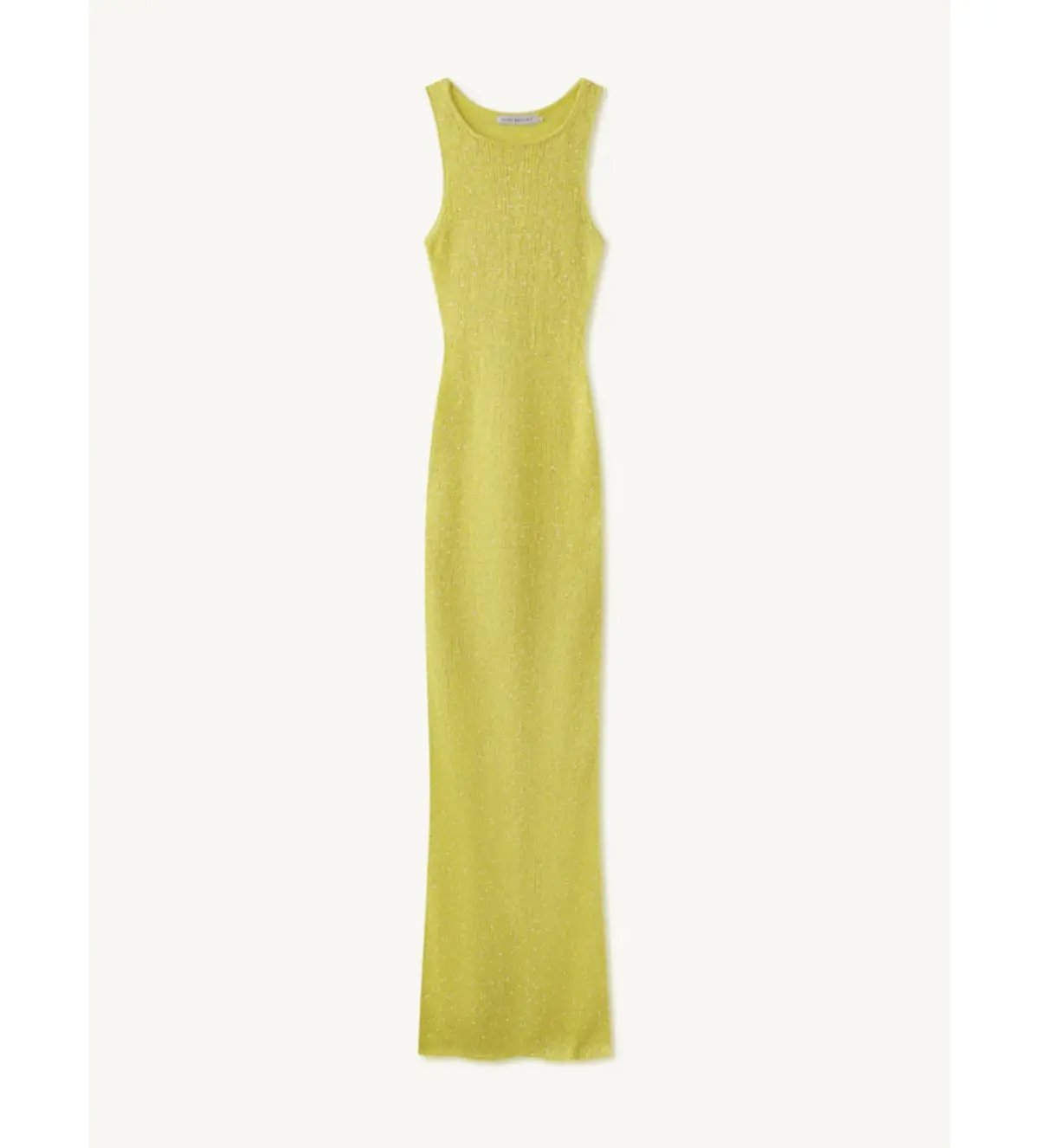 Asta Resort Natalia Maxi Dress in  Chartreuse Sequin Size AU 6 photo 6