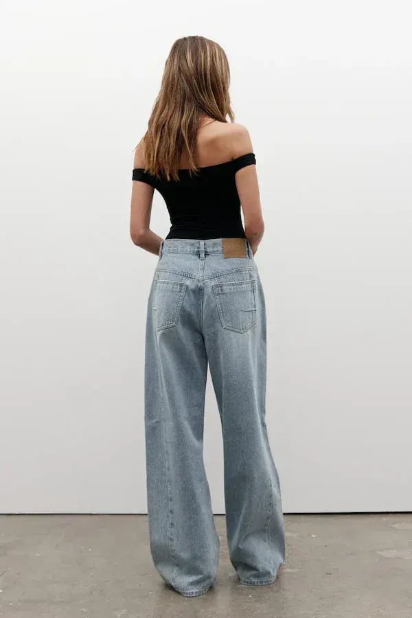 Bayse  Palace Fold Waist Jean Oakland Blue Size 8 photo 2