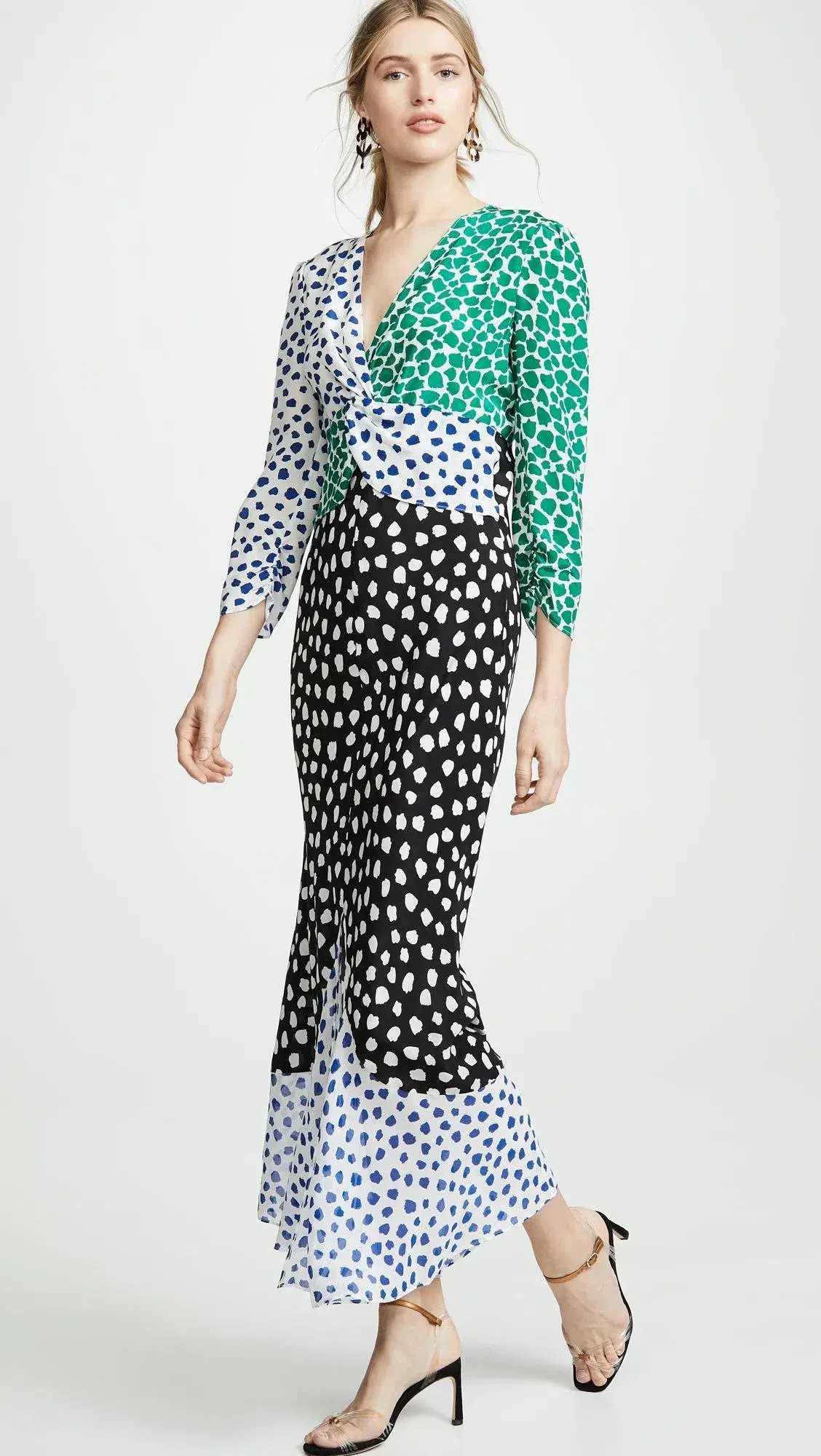 Rixo Chelsea Psychedelic Tulip Spot Dress Print Size 8 photo 2