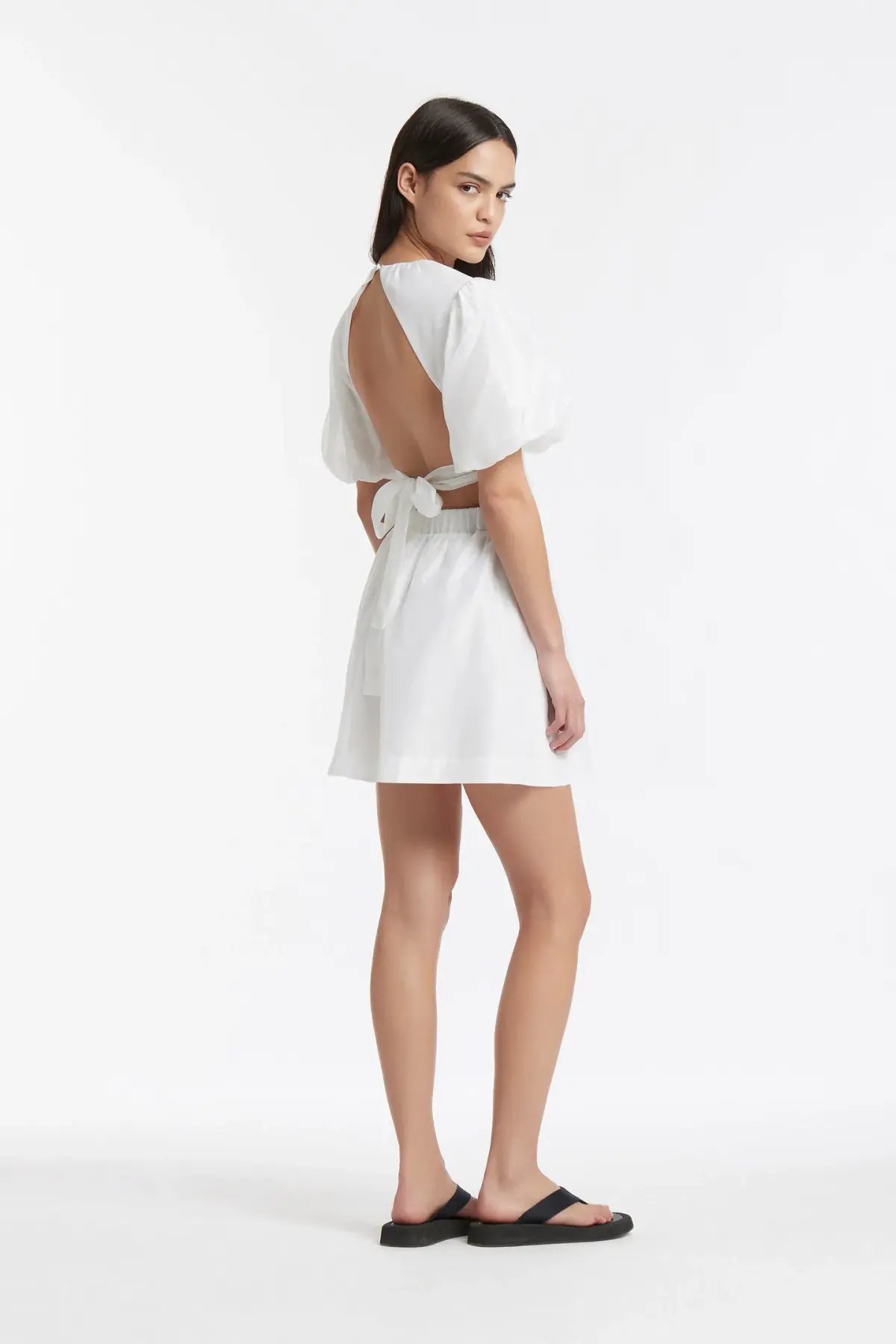 Sir the Label Franc Open Back Mini Dress in Ivory Size 0 photo 3