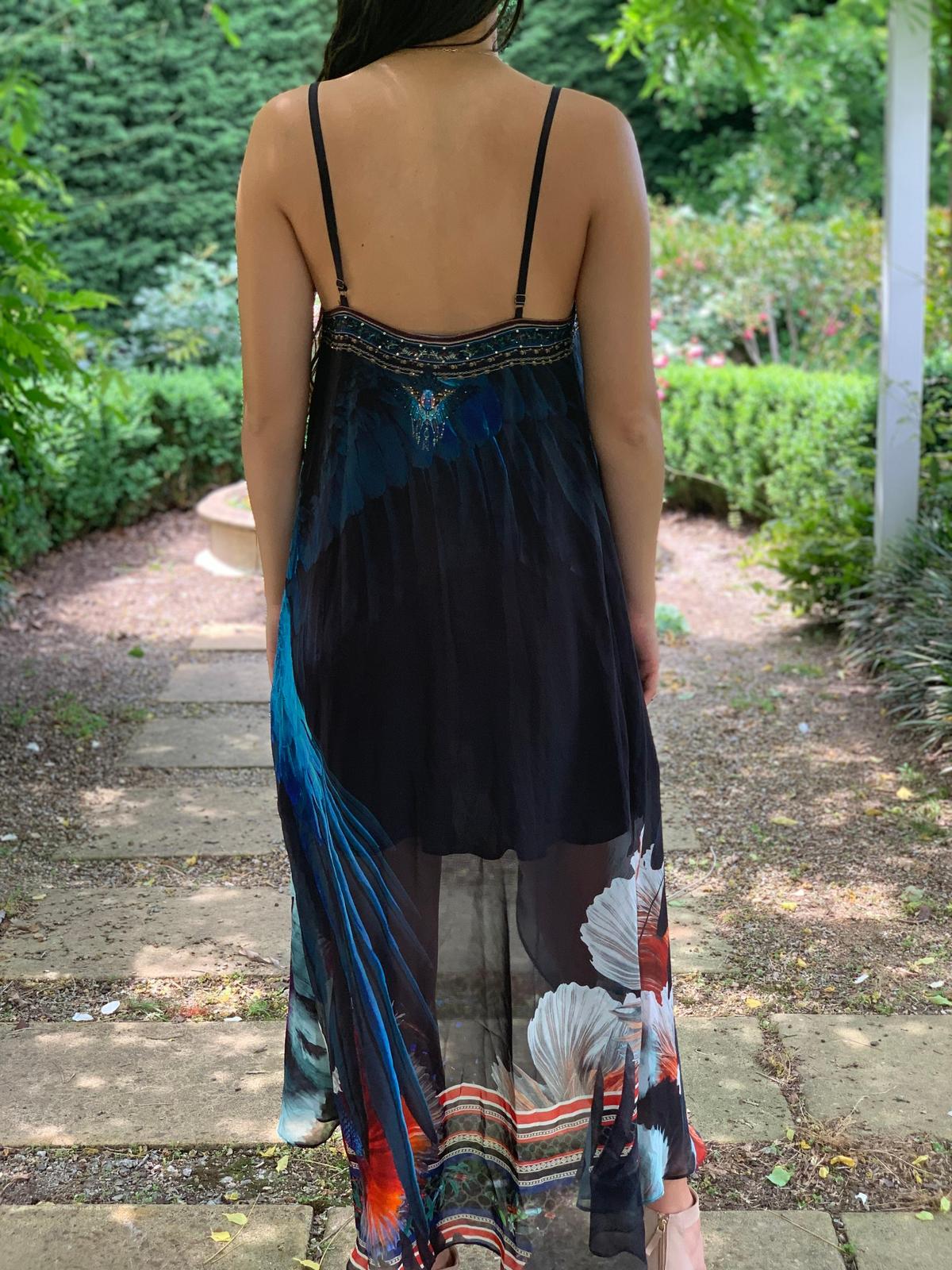 Camilla Night Flight Mini Dress with Overlay Print Size S photo 2