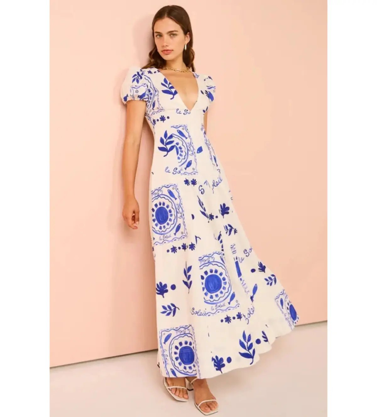 By Nicola S/S Wavy Maxi Dress in Le Soleil Size 8 photo 2