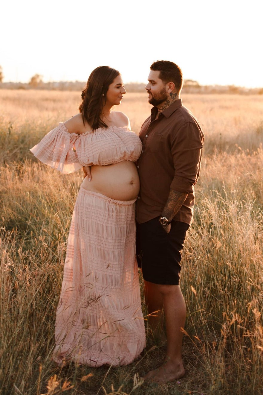 Mama Rentals La Rosa Tulle Two Piece Set - Old Rose photo 3