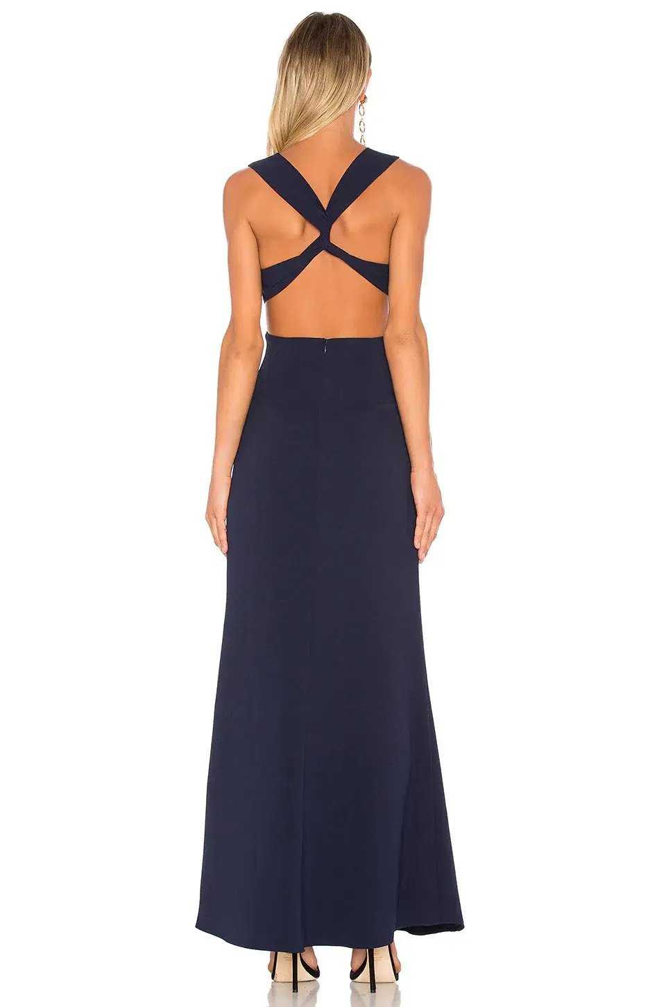 X by NBD Yani Gown Navy  Size 8 photo 2