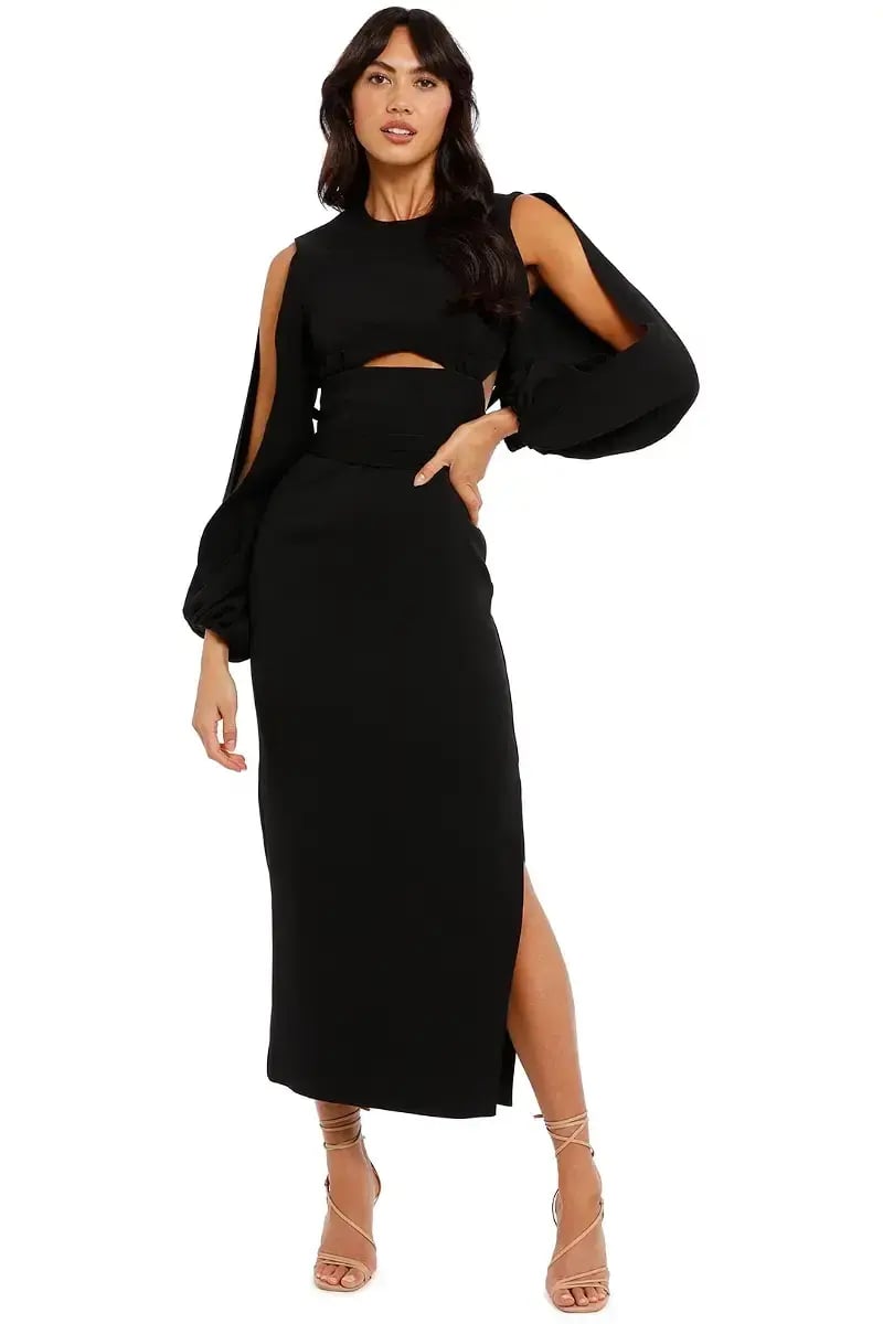 Camilla & Marc Morgan Midi Dress Black Size AU 8 photo 4