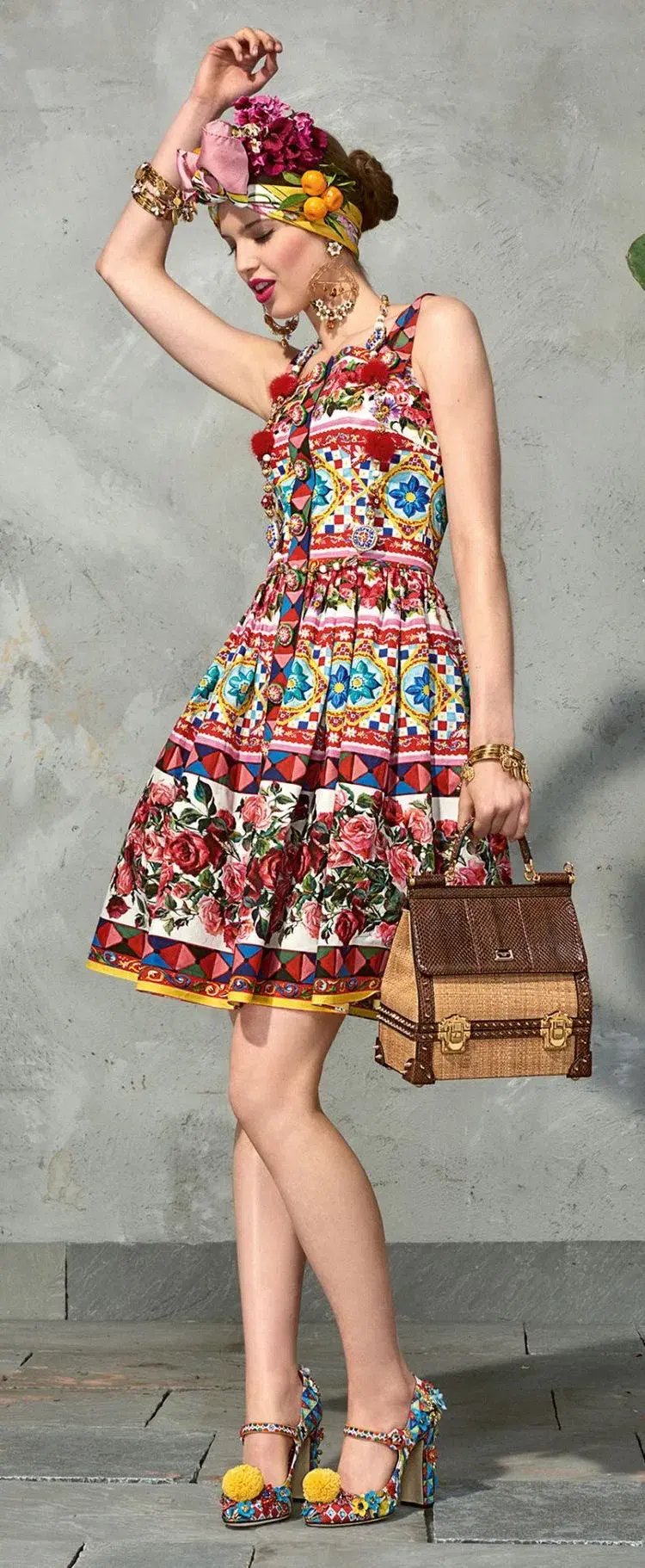 Dolce & Gabbana Mambo Dress Mambo Print/Multi Size 8 photo 2