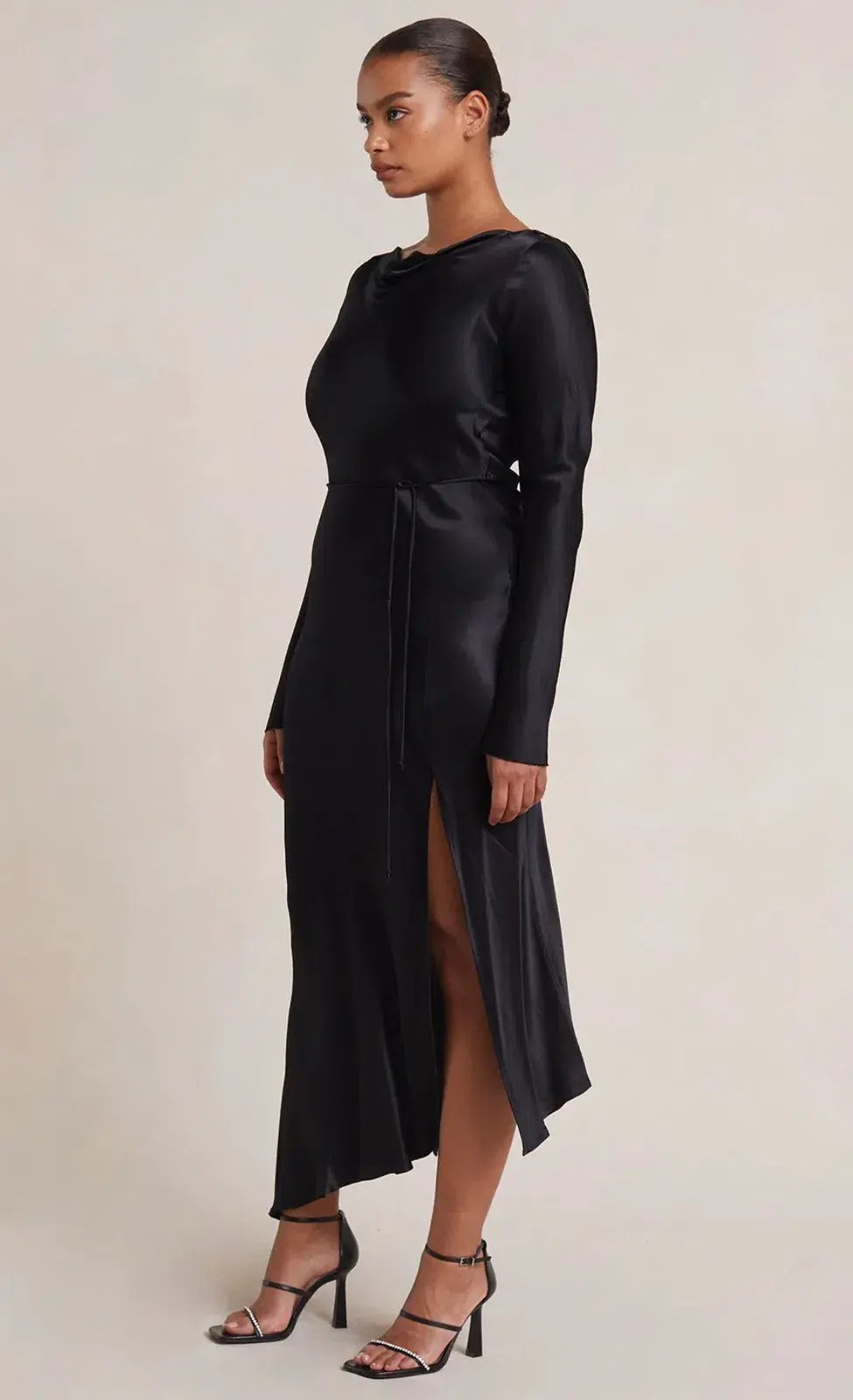 Bec & Bridge Moon Dance Long Sleeve Maxi Dress Black Size 18 photo 2