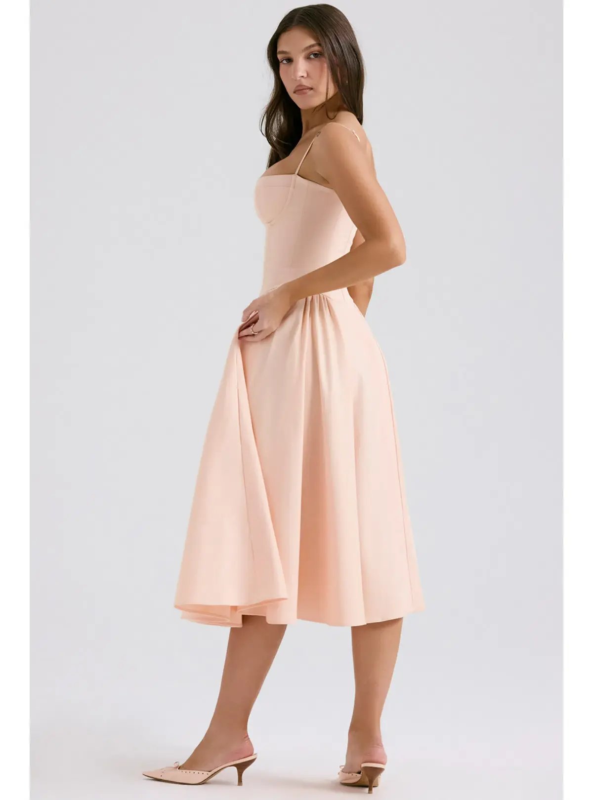 Aje Violette Bubble Hem Baby Pink Maxi Dress Size AU 8 photo 35