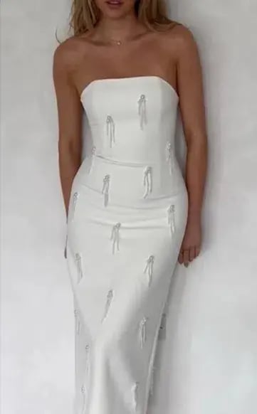 Odd Muse The Ultimate Muse Embellished Midi Dress White Size L / AU 12 photo 5
