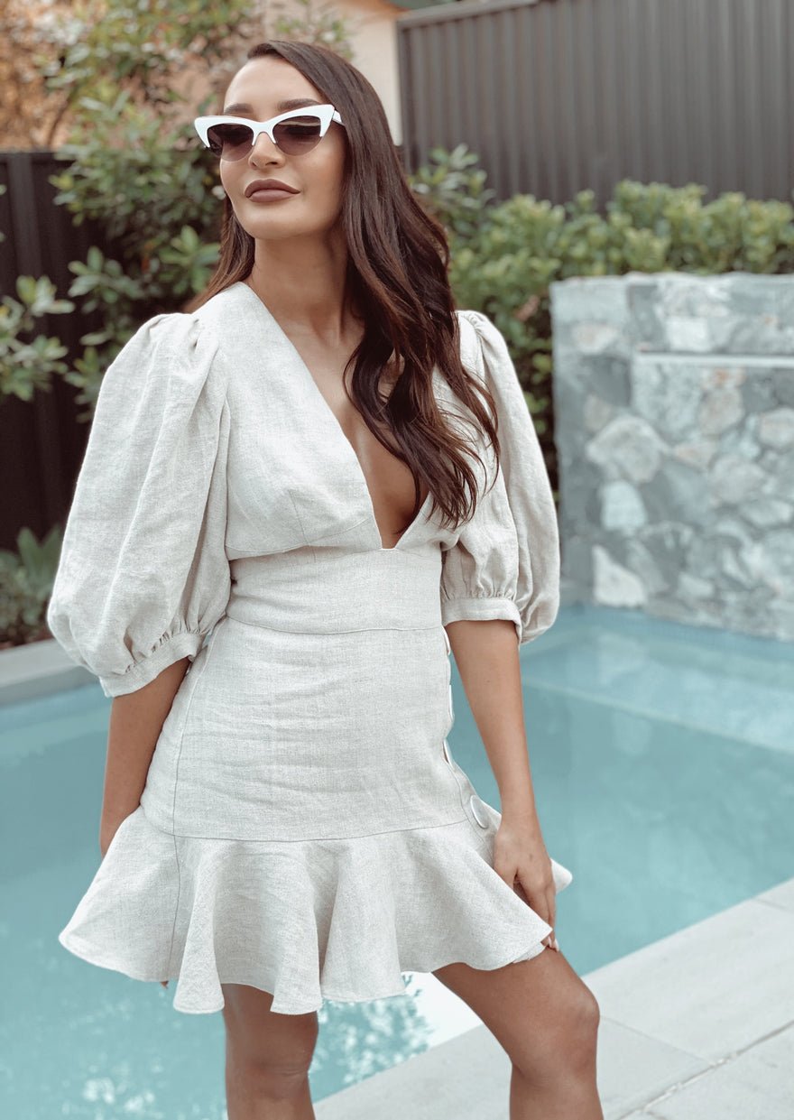 Joslin Sophia Linen Canvas Mini Dress  Studios photo 2