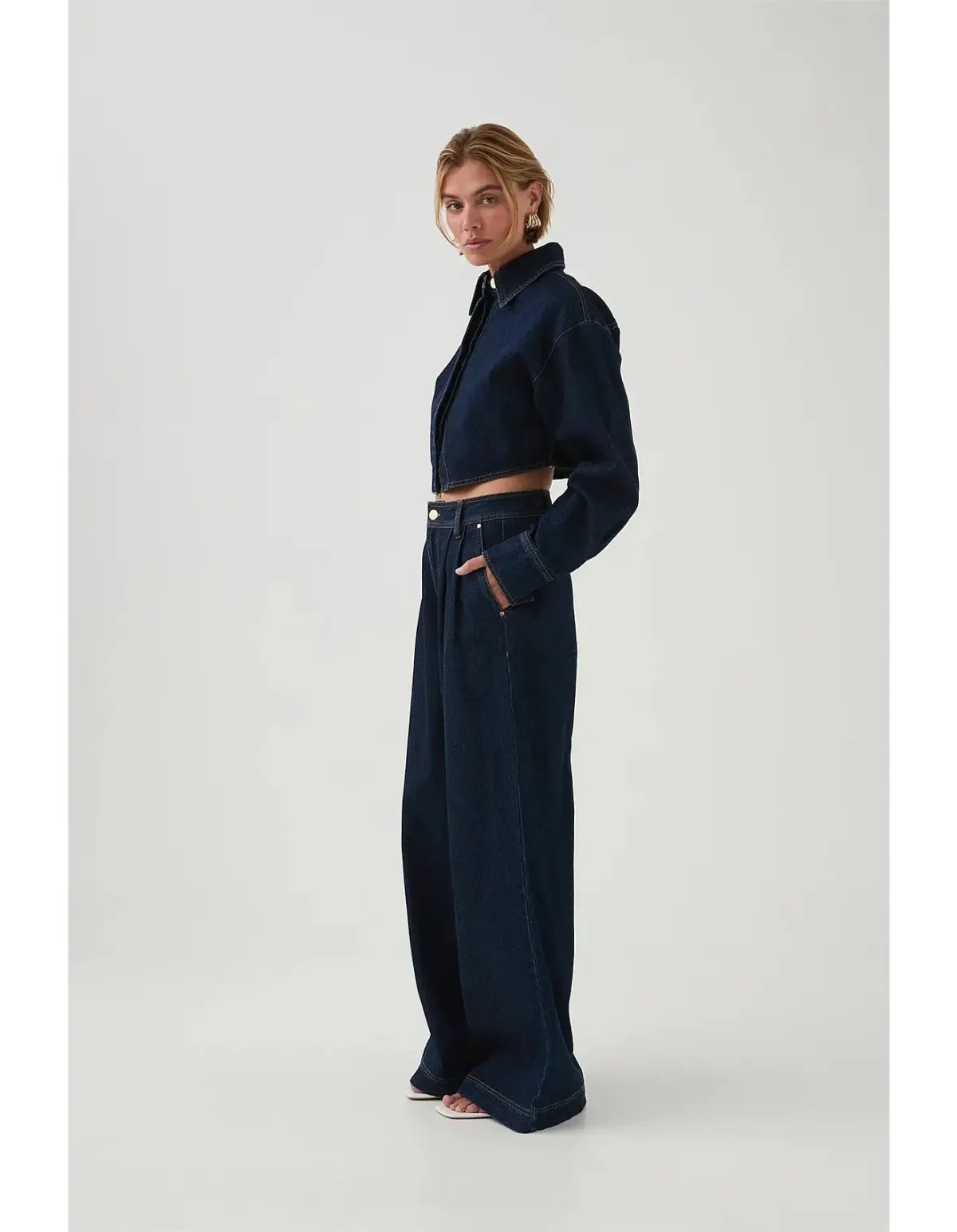 Aje Junee Tailored Denim Pants Size 10 photo 2