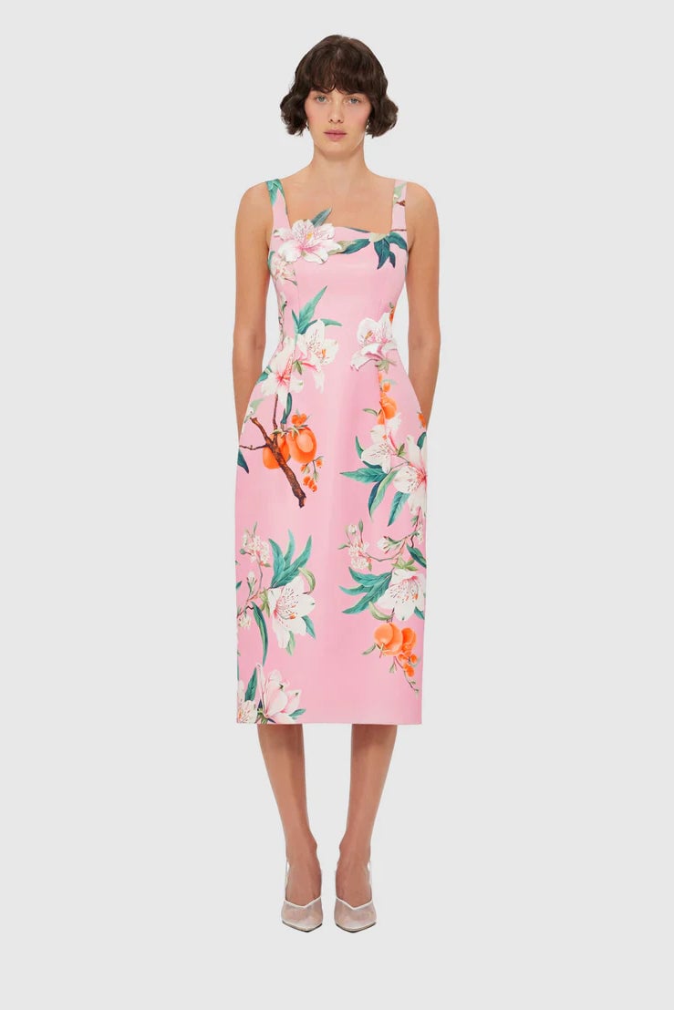 Leo Lin Larissa Midi Dress - Lavish Print in Pink photo 4