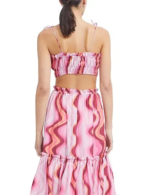 Steele Cameron Bustier And Austin Skirt Set Groovy Print Skirt M / Top L photo 3