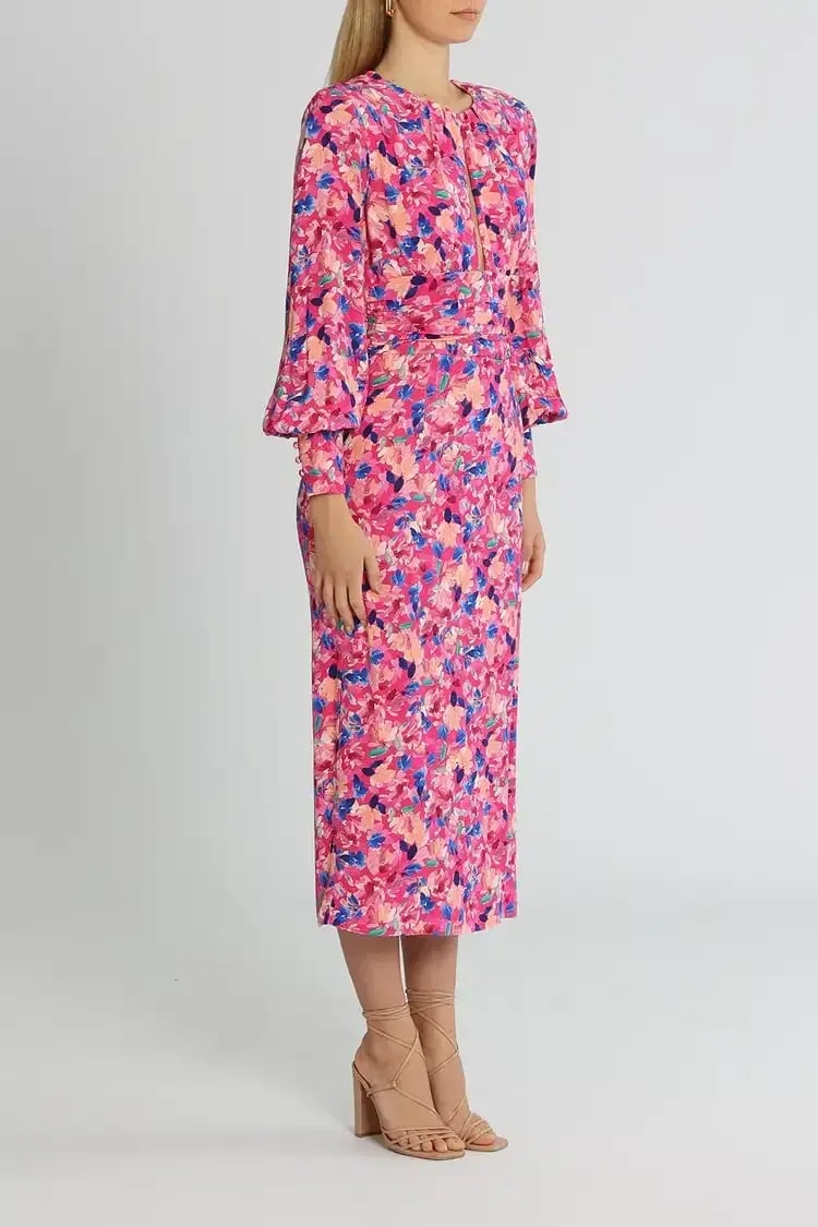 Rebecca Vallance Little Havana Midi Dress Floral Size 8 photo 2