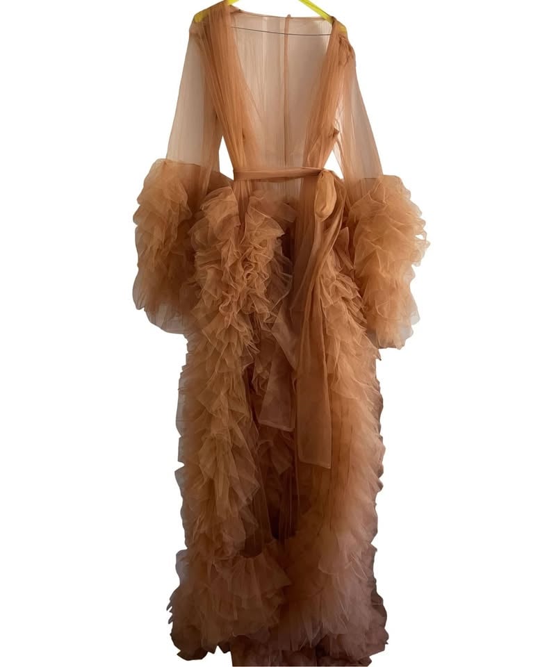 Tulle Robe - Cinnamon - Hire Only photo 5