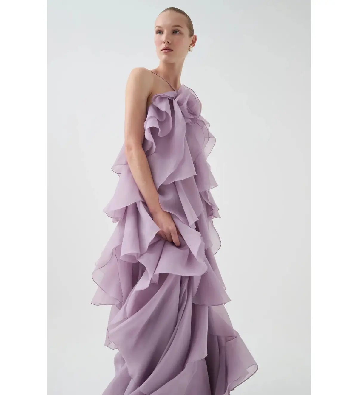 Aje Pandorea Layered Maxi Dress Lilac Size 16/XXL photo 4