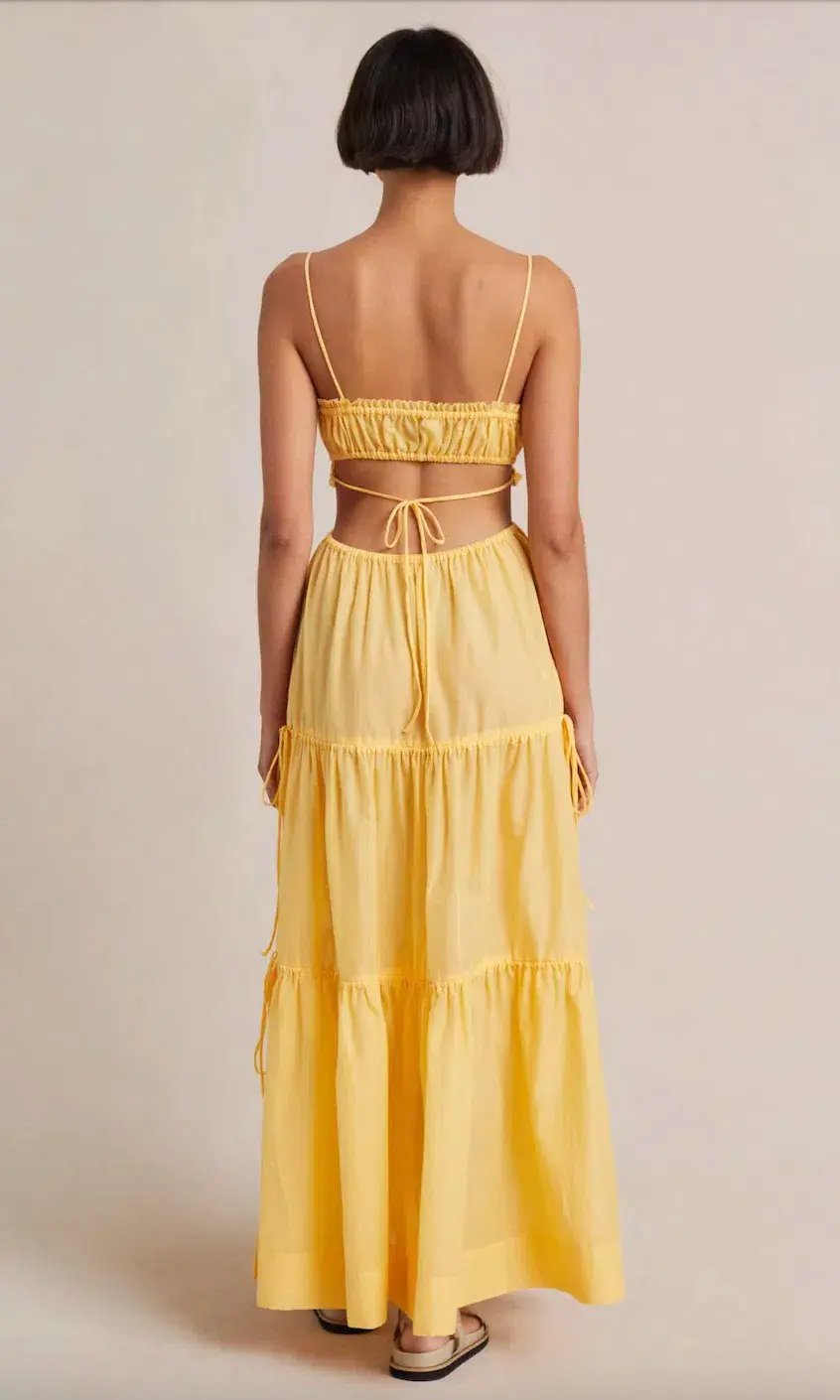 Bec & Bridge Alexandra Tie Maxi Dress Yellow Size 8 photo 2
