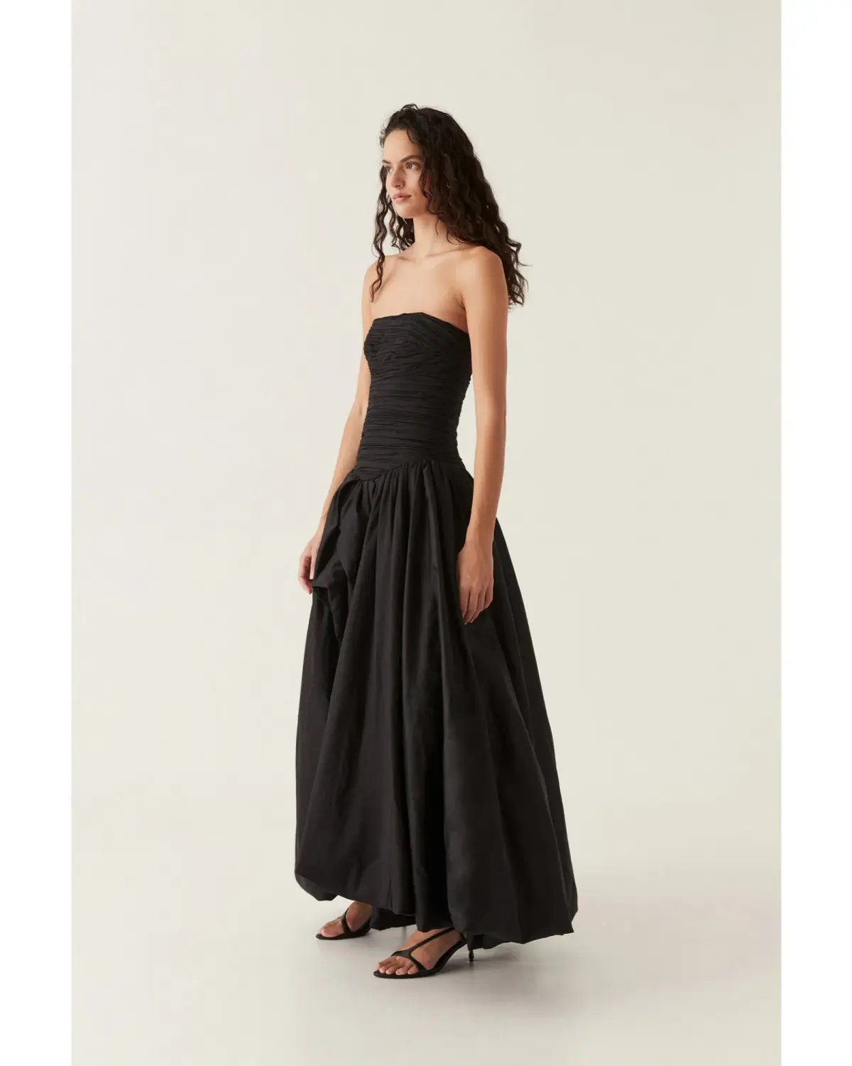 Aje Violette Bubble Hem Maxi Dress Black Size AU 6 photo 2