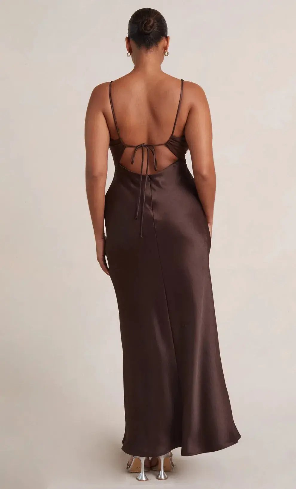 Bec & Bridge The Julieta V Neck Maxi Dress Brown Size 6 photo 3