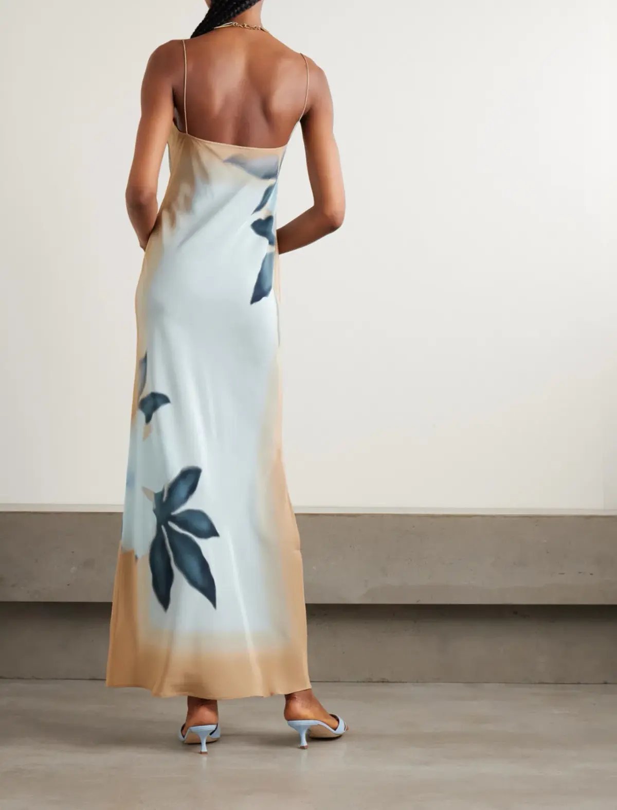 Sir The Label Serene Slip Maxi Dress Sequoia Blue Floral Size 3/AU 12 photo 2