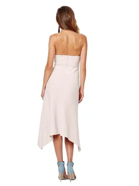 Bec & Bridge Lady Allure Cut Out Midi Dress in Bone Size 8 photo 3